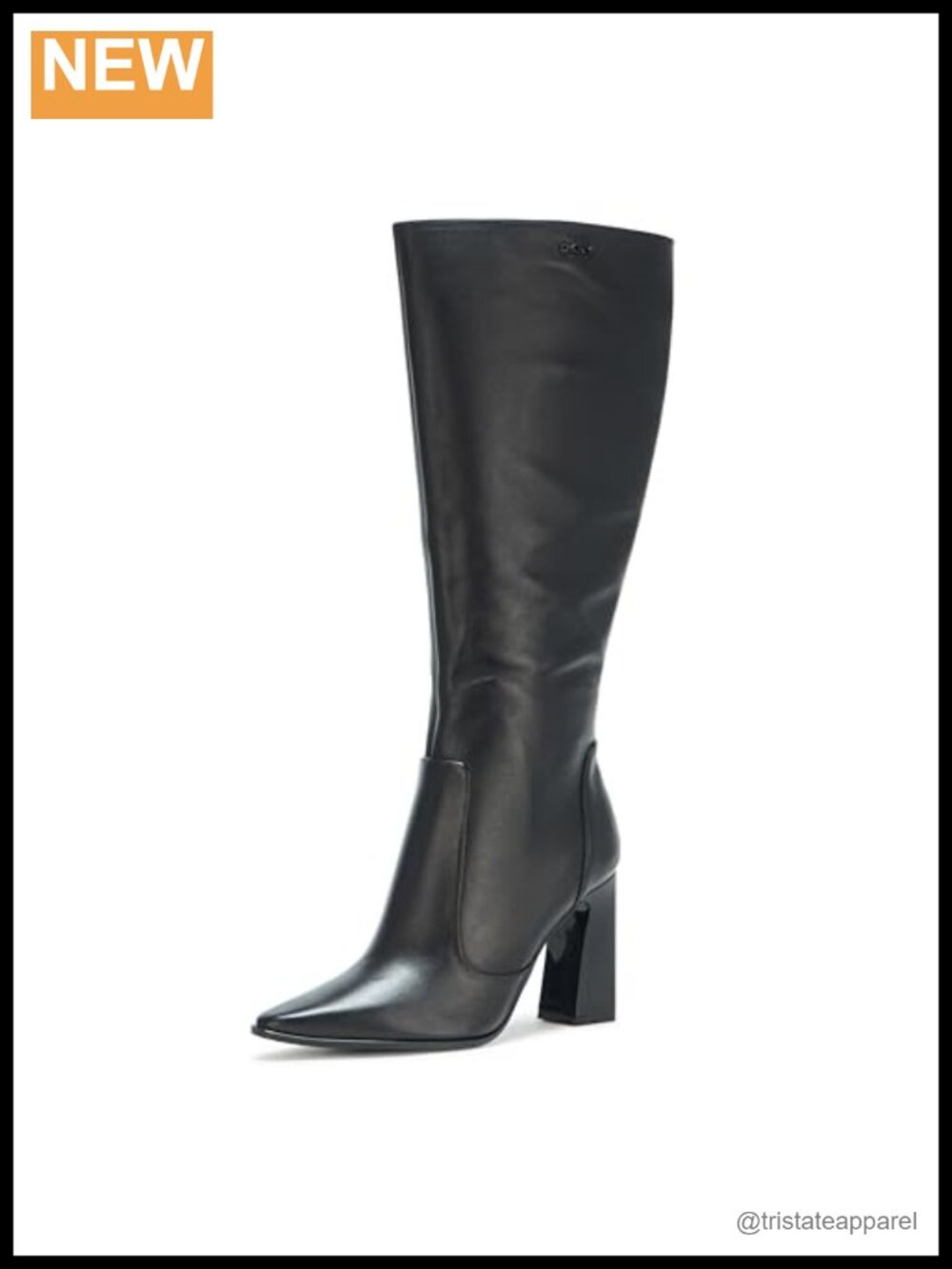 DKNY Women's Soryn Knee High Leather Block Heel Boots
